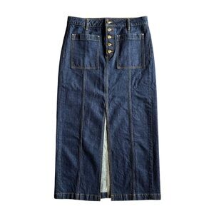 Loft Denim Patch Pocket Midi Skirt- Size 4